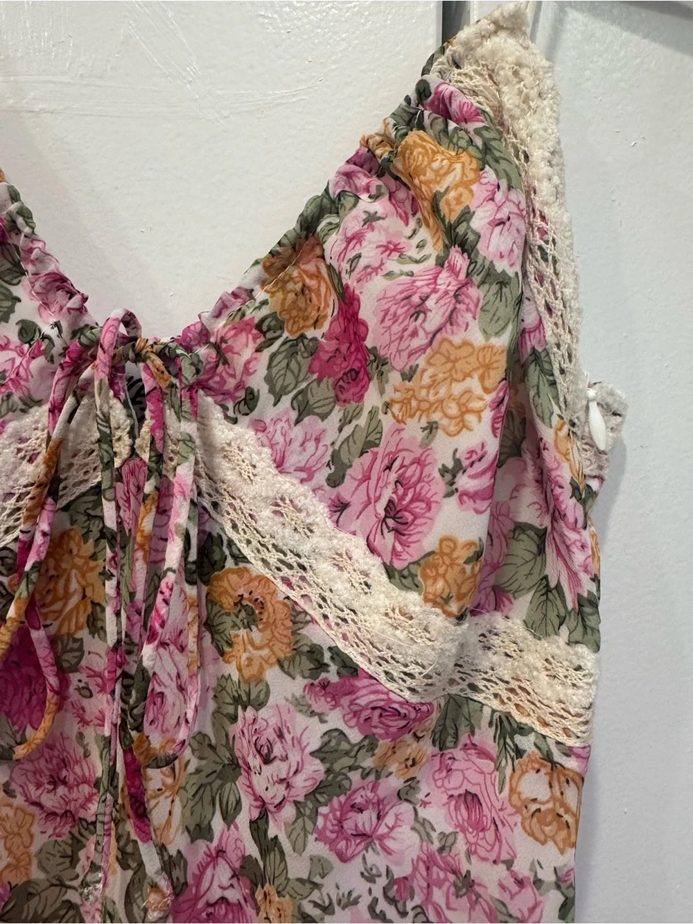 Princess Polly floral Maxi Slip spaghetti strap Dress Lace Trim Sz XS NWOT - Picture 12 of 14